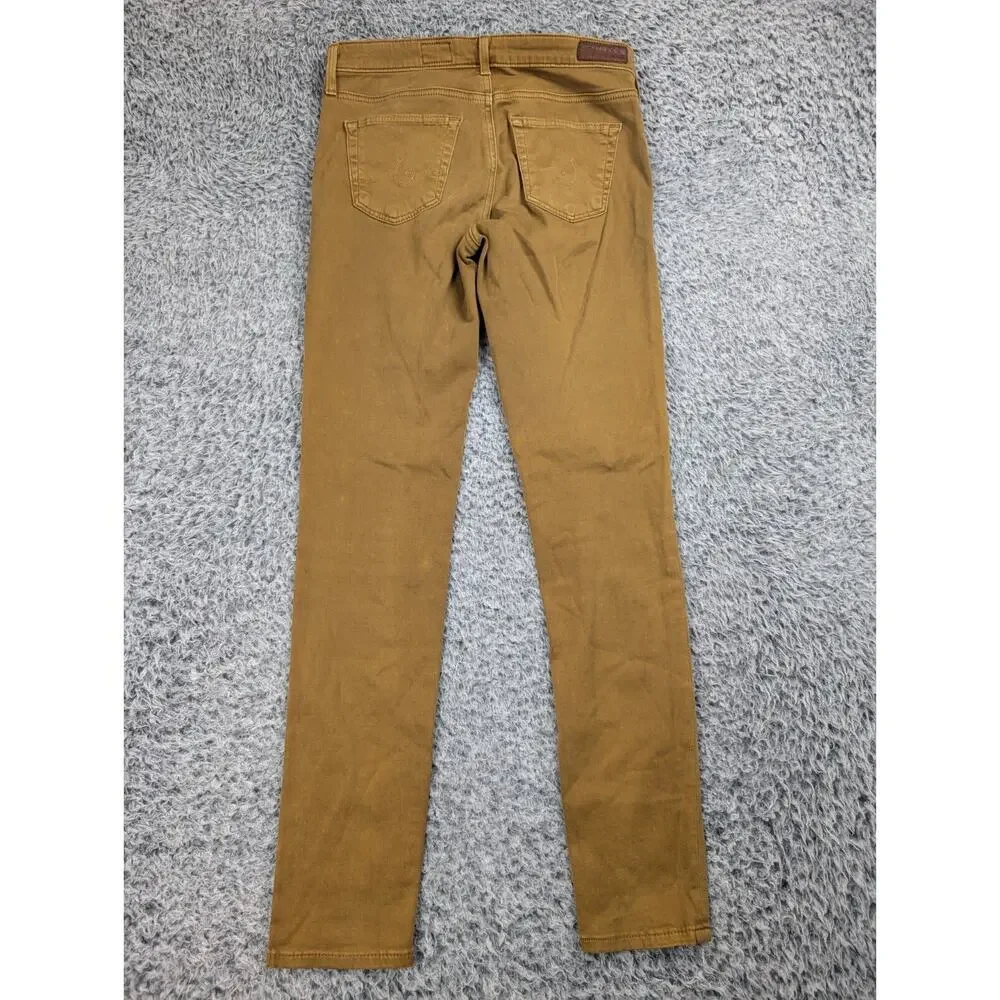 AG Adriano Goldschmied Jeans Women 25 Brown Legging Ankle Super Skinny Stretch - Picture 2 of 10